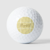 Individuelle Name in Gelbtönen Golfball (Vorderseite)