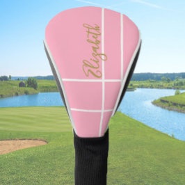 Individuelle Name in Rosa Golf Headcover