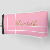 Individuelle Name in Rosa Golf Headcover (Vorderseite)