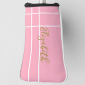 Individuelle Name in Rosa Golf Headcover (Rotieren 90)