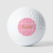 Individuelle Name in Rosa Golfball (Vorderseite)