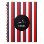 Individuelle Name in Rot, Weiß und Blau Notizblock (Vorderseite)