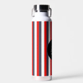 Individuelle Name in Rot, Weiß und Blau Trinkflasche (Vorne)