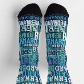 Individuelle Name in Schattierungen von Küstenblau Socken (Oben)
