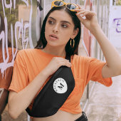 Individuelle Name in Schwarzweiß-Monogramm-Leiste Bauchtasche