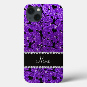Individuelle Name Indigo lila Glitzer Chefin Case-Mate iPhone Hülle