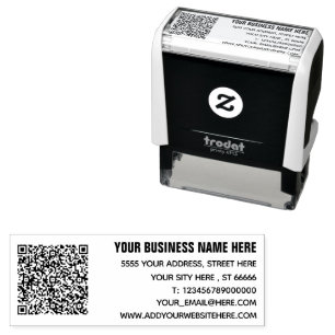 Individuelle Name-Info-Adresse QR-Code Selbstfarbi Permastempel
