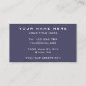 Individuelle Name Info Business Card - Farben ausw Visitenkarte (Rückseite)