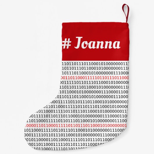 Individuelle Name Informatik Binärer Strumpf Kleiner Weihnachtsstrumpf (Rückseite)