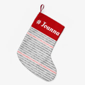 Individuelle Name Informatik Binärer Strumpf Kleiner Weihnachtsstrumpf (Vorderansicht (hängend))