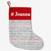 Individuelle Name Informatik Binärer Strumpf Kleiner Weihnachtsstrumpf (Vorderseite)