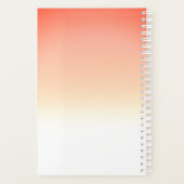 Individuelle Name Initial Monogram Coral White Omb Planer (Rückseite)