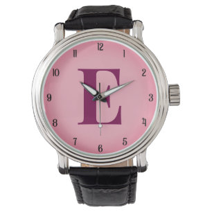 Individuelle Name Initial Personalisiert Monogramm Armbanduhr