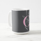 Individuelle Name-Initialen Girl Kaffeetasse (Vorderseite Links)