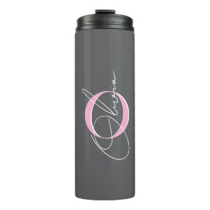 Individuelle Name-Initialen Girl Thermosbecher