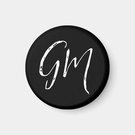 Individuelle Name Initialen personalisiert zwei Bu Magnet (Vorne)