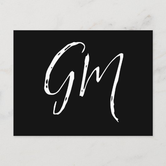 Individuelle Name Initialen personalisiert zwei Bu Postkarte (Vorderseite)