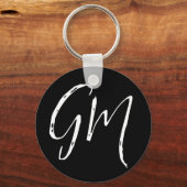 Individuelle Name Initialen personalisiert zwei Bu Schlüsselanhänger (Vorderseite)