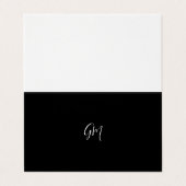 Individuelle Name Initialen personalisiert zwei Bu Visitenkarten (Außenseite Aufgefaltet)