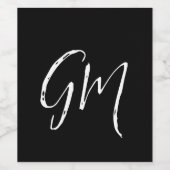 Individuelle Name Initialen personalisiert zwei Bu Weinetikett (Einzelnes Label)