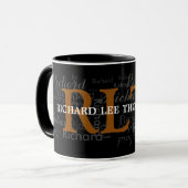 Individuelle Name & Initialen Personalisierte Typo Tasse (Vorderseite Links)