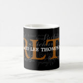 Individuelle Name & Initialen Personalisierte Typo Tasse (Mittel)