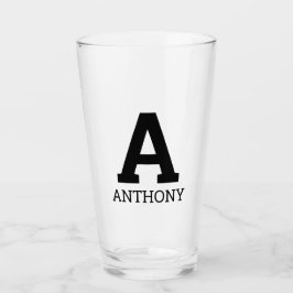 Individuelle Name Initialmonogramm Glas