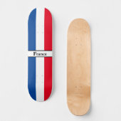 Individuelle Name-Initials Blue, White & Red Skate Skateboard (Vorderseite)