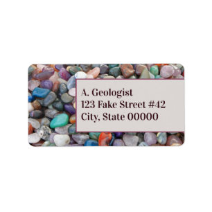individuelle Name & Initials Geology Rocks! Edelst Adressaufkleber