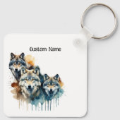 Individuelle Name Inspiration Wolf Quote Stratset  Schlüsselanhänger (Rückseite)