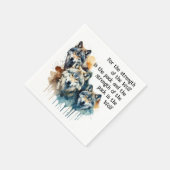 Individuelle Name Inspiration Wolf Quote Stratset  Serviette (Ecke)