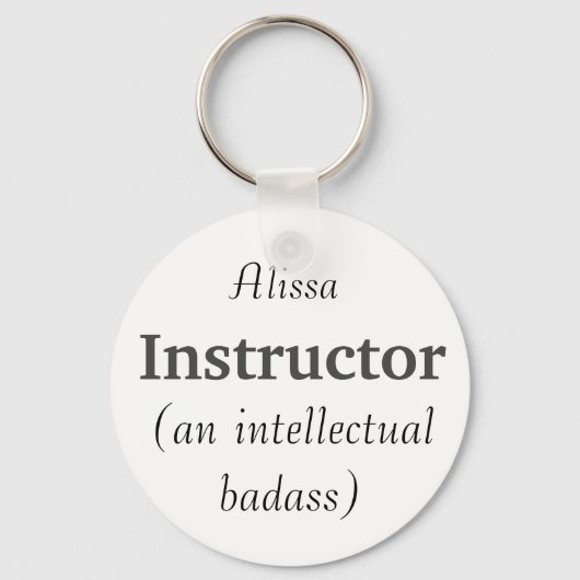Individuelle Name Instructor Intellectual Badass Q Schlüsselanhänger (Vorderseite)