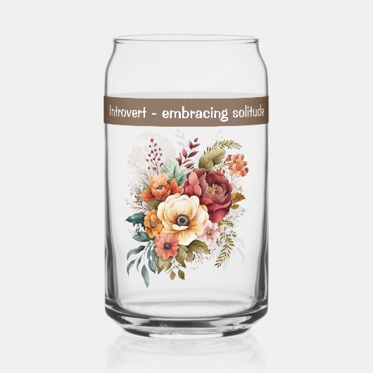 Individuelle Name introvertierte Blume der Einsamk Dosenglas (Rückseite)