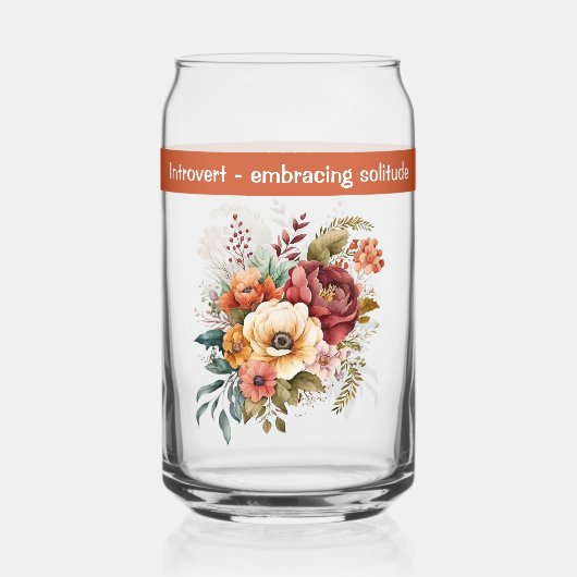 Individuelle Name Introvertierte Einsamkeit Blume Dosenglas (Rückseite)