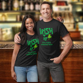 Individuelle Name Irish AF Drink Team Black Green T-Shirt