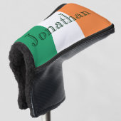 Individuelle Name Irish Flag Golf Putter Bogen Headcover (3/4 Vorderseite)