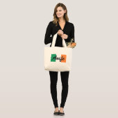 Individuelle Name Irish Flag jtcent Jumbo Stoffbeutel (Vorderseite (Model))