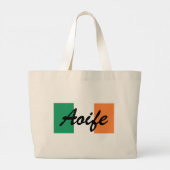 Individuelle Name Irish Flag jtcent Jumbo Stoffbeutel (Rückseite)