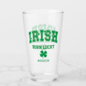 Individuelle Name Irish Geboren Lucky Glas (Vorderseite)