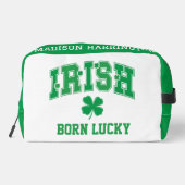 Individuelle Name Irish Geboren Lucky Waschbeutel (Rückseite)