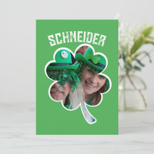 Individuelle Name Irish Klee Foto St Patricks Day Feiertagskarte