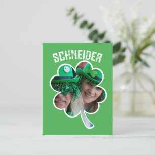 Individuelle Name Irish Klee Foto St Patricks Day Feiertagspostkarte