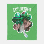 Individuelle Name Irish Klee Foto St Patricks Day Fleecedecke (Vorderseite)