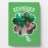 Individuelle Name Irish Klee Foto St Patricks Day Fotoplatte (Vorderseite)