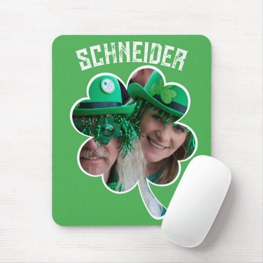 Individuelle Name Irish Klee Foto St Patricks Day Mousepad (Mit Mouse)