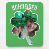 Individuelle Name Irish Klee Foto St Patricks Day Mousepad (Vorne)