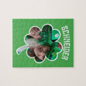 Individuelle Name Irish Klee Foto St Patricks Day Puzzle (Horizontal)