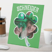 Individuelle Name Irish Klee Foto St Patricks Day Sockelschild (In Situ)