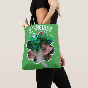 Individuelle Name Irish Klee Foto St Patricks Day Tasche