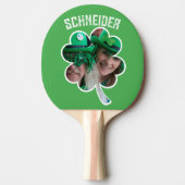 Individuelle Name Irish Klee Foto St Patricks Day Tischtennis Schläger (Vorderseite)